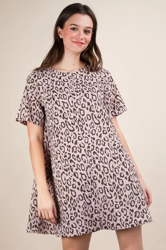 Leopard Print Mini Dress
