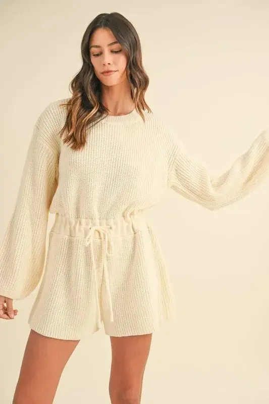 Long Sleeve Sweater Romper