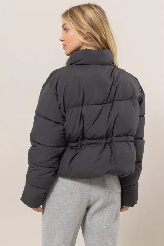 Black Quilted Puffer Jacket online
